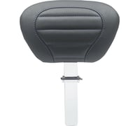 Mustang Deluxe Touring Removable Driver Backrest - Black W/Sky Blue Stitching