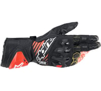 Alpinestars GP Tech v2 Gloves Black/White/Fluo Red 