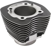Drag specialties Cylinder - TC88 - 3.75" - Black - Highlighted Fins