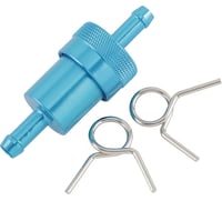 Emgo Anodized Aluminum Fuel Filter - Blue - 5/16"