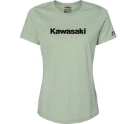 Factory Effex Women's Kawasaki T Shirt Light Heather Green 