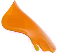 Klock werks Kolor Flare™ Windshield - 6-1/2" - Orange - FLH