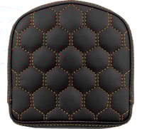 Saddlemen RoadSofa™ Sissy Bar Pad - Honeycomb - Orange Stitching