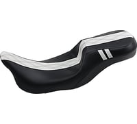 Le pera Outcast Daddy Long Legs Seat - 2Up - w/o Backrest - Black w/ White Double Diamond Inlay - FL '08-'22