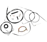La choppers Handlebar Cable/Brake Line Kit - Complete - 15" - 17" Handlebars - Black Vinyl