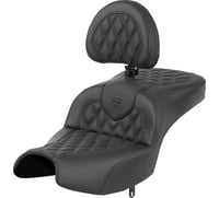Saddlemen Roadsofa™ Seat - With Backrest - Black - Lattice Stitch - Indian Pursuit '22-'24