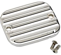 Joker machine Master Cylinder Cover - Brake - Front - Finned - Chrome