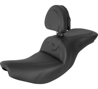 Saddlemen RoadSofa™ Seat - with Backrest - Black w/ Black Stitching - Indian '14-'23