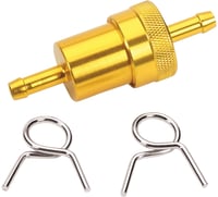 Emgo Anodized Aluminum Fuel Filter - Gold - 1/4"