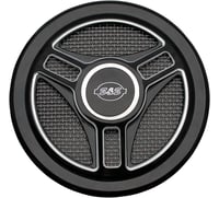 S&s cycle Air Cleaner Cover - Triple-Spoke - Black