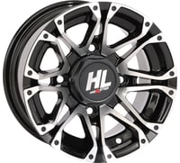 High lifter Wheel - HL3 - Front/Rear - Gloss Black w/Machined - 12x7 - 4/110 - 4+3 (+10 mm)