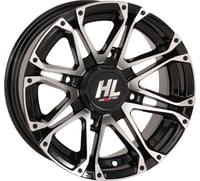 High lifter Wheel - HL3 - Front/Rear - Gloss Black w/Machined - 14x7 - 4/110 - 4+3 (+10 mm)
