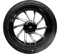 Coastal moto Hurricane 3D Rear Right Wheel - Black Cut (18") | Falken Tire (215/45ZR18)