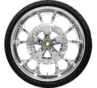 Coastal moto Largo Front Wheel (21"/Chrome)/Rotors (11.8")/Dunlop Tire (130/60B21)