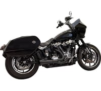Bassani Xhaust 2-into-1 Ripper Exhaust System with Megaphone Muffler - Black - 49-State - M8 Softail