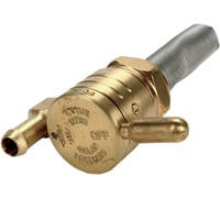 Golan products "Click-Slick" Fuel Petcock - Downward - Raw Brass - 22mm