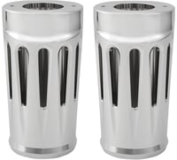 Arlen ness Fork Boot Covers - Chrome - Deep Cut - FL