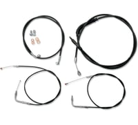 La choppers Handlebar Cable/Brake Line Kit - 18" - 20" Ape Hanger Handlebars - Black Vinyl