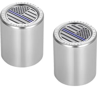 Figurati designs Docking Hardware Covers - American Flag - Stainless Steel - Contrast Cut