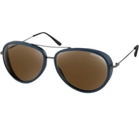 Bobster Ice Sunglasses - Matte Navy Gunmetal - Brown HD Silver Mirror