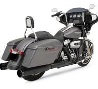 Khrome werks 4.5" Mufflers for Touring - Black with Klassic