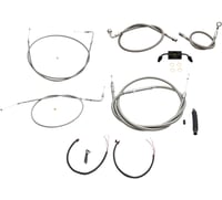 La choppers Handlebar Cable/Brake Line Kit - Complete - 15" - 17" Handlebars - Stainless