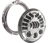 Custom dynamics Adaptive Headlight with Mount - 7" - Chrome