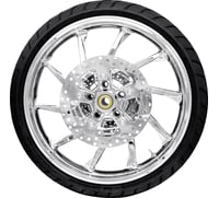 Coastal moto Hurricane Front Wheel (21"/Chrome)/Rotors (11.8")/Dunlop Tire (130/60B21)