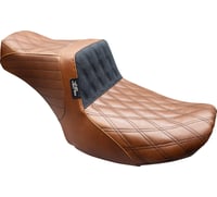 LE Pera Tailwhip Seat - Brown - Double Diamond - Black Stitch - FLT/FLH '24-'25