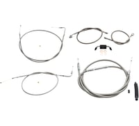 La choppers Handlebar Cable/Brake Line Kit - 12" - 14" Ape Hanger Handlebars - Stainless Steel