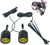 Custom dynamics Fog Light - Black - Yellow Lens - Universal