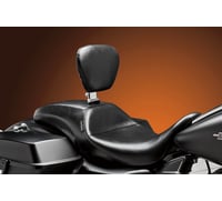 Le pera Outcast Seat - Full-Length - With Backrest - Smooth - Black - FL '08-'23