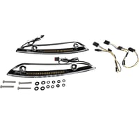 Custom dynamics Windshield Trim - Sequential Turn Signal - Chrome