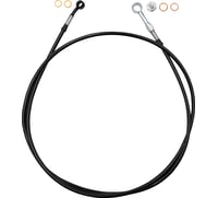 FAT Baggers Inc. EZ Install Brake Line - 64" - Black Braid