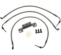 La choppers Brake Lines - 18" - 20" Ape Hanger Handlebars - Midnight