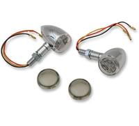 Drag specialties LED Marker Lights - Chrome/Amber - Smoke Lens