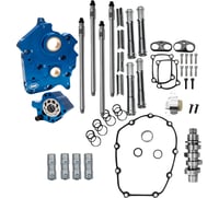 S&S Cycle Cam Chest Kit - 496 Chain Drive Cam - Oil Cooled - Chrome Pushtubes - M8