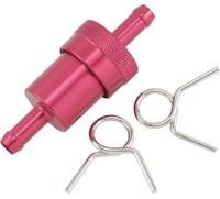 Emgo Anodized Aluminum Fuel Filter - Red - 5/16"