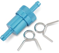 Emgo Anodized Aluminum Fuel Filter - Blue - 5/16"