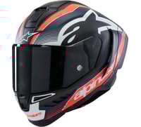 Alpinestars Supertech R10 Helmet Team Matte Black/Carbon Red Fluo/Blue 