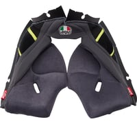 Agv Pista GP RR Cheek Pads - Gray/Yellow - 2XL