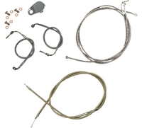 La choppers Handlebar Cable/Brake Line Kit - 18" - 20" Ape Hanger Handlebars - Stainless Steel