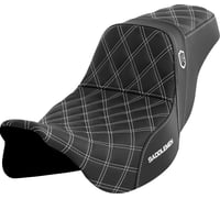 Saddlemen Pro Series SDC Performance Seat - without Backrest - White Stitch - FLH/FLT '08-'23