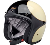 Biltwell Bonanza Helmet Gloss Vintage White/Black Scallop 
