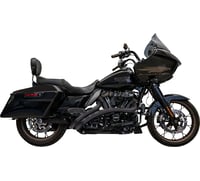 Bassani xhaust Sweeper Radial Exhaust System with Slotted Heat Shields - Black