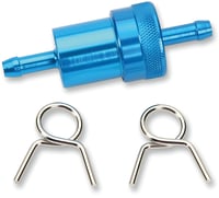 Emgo Anodized Aluminum Fuel Filter - Blue - 1/4"