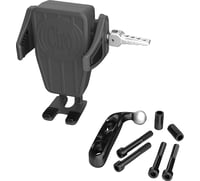 Ciro Phone Holder - Cybercharger® - Gen 2 - Black - Chrome Offset Perch Mount