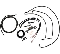 La choppers Handlebar Cable/Brake Line Kit - Complete - 15" - 17" Handlebars - Midnight