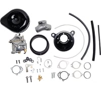S&s cycle Super G Carburetor with Stealth Air Cleaner Kit - Gloss Black - Evolution Big Twin