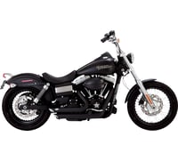 Vance & hines Shortshots Staggered Exhaust System - Matte Black